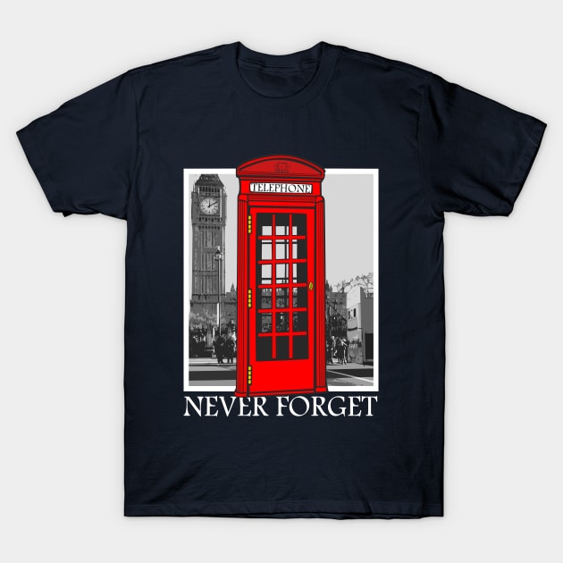 Telephone Booth T-Shirt by RCM Graphix